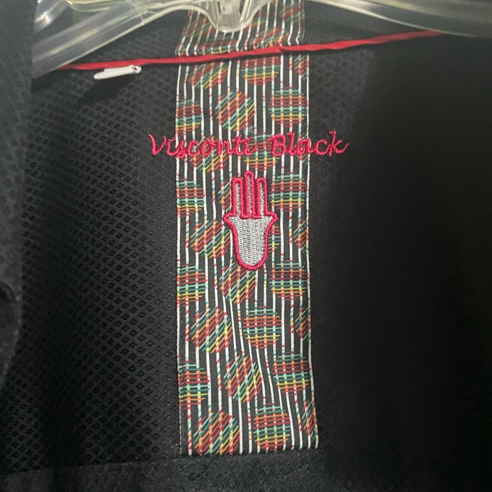 Visconti Black Black Button Up